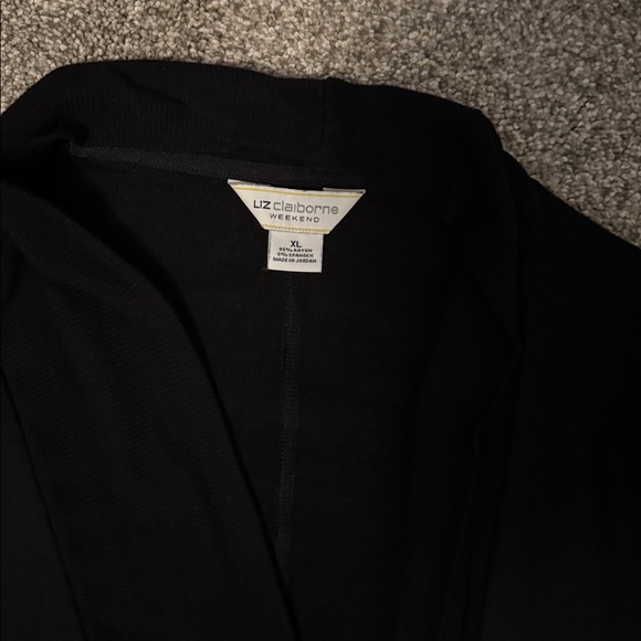 Liz Claiborne Black Knit Cardigan - Picture 2 of 3